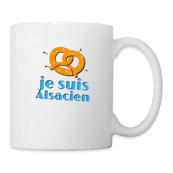 je suis alsacien strasbourg colmar mulhouse cadeau - Mug blanc - blanc - Droite