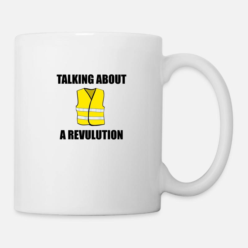 Talking about a Revulution Yellow Vests - Mug - white