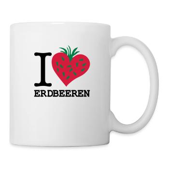 i_love_erdbeeren_3 - Mug blanc - blanc - Droite