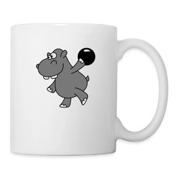 Hippo Bowling - Mug - white - Right