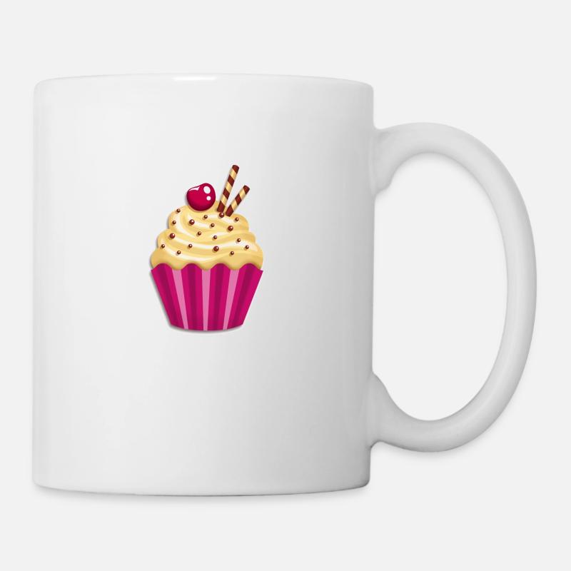 Cupcake - Muffin - Donut - Ice cream - chocolate - - Mug - white