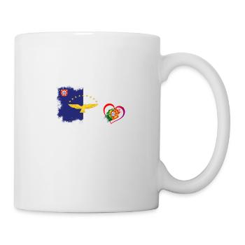 Azores Azores Hawk Portugal Heart Flag Flag - Mug - white - Right