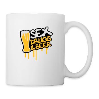 Sex Drugs And Beer - Tasse - Weiß - Rechts