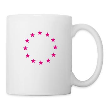 Drapeau de l'Europe Drapeau de l'Union européenne Logo rose - Mug blanc - blanc - Droite