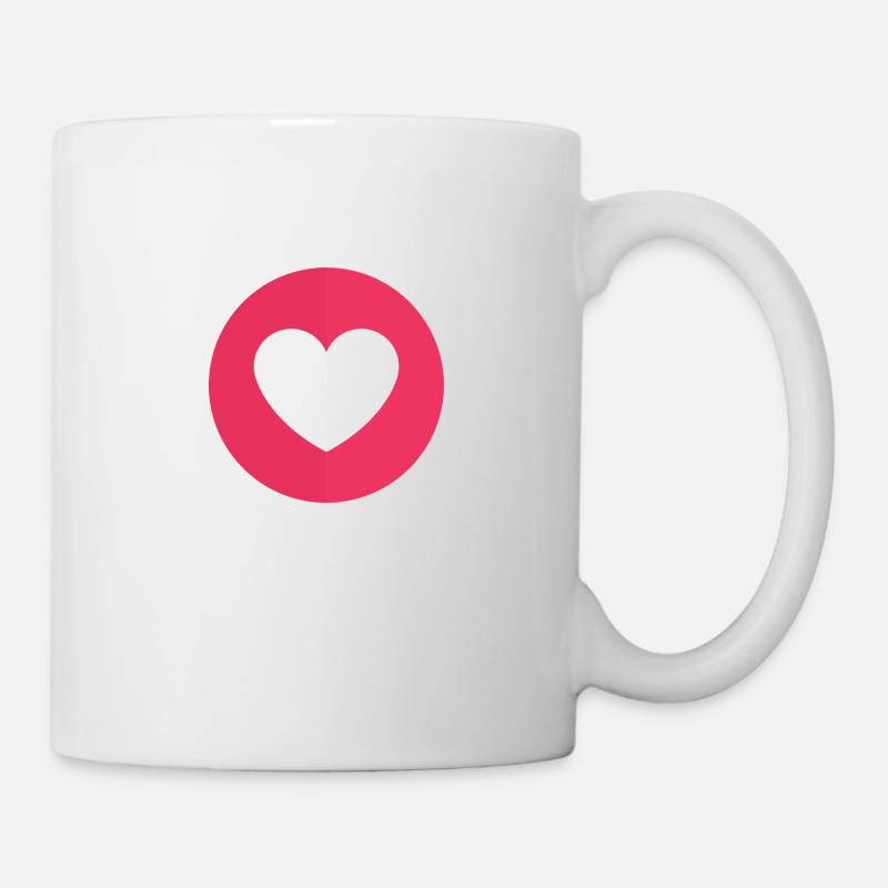 facebook heart - Tasse - Weiß