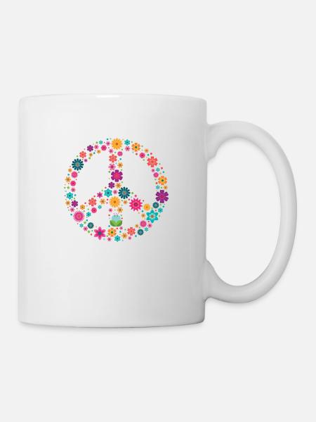 Signes de paix - Mug blanc - blanc