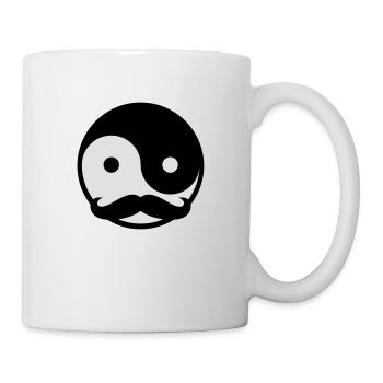 Mustache Yin Yang - Tasse - Weiß - Rechts