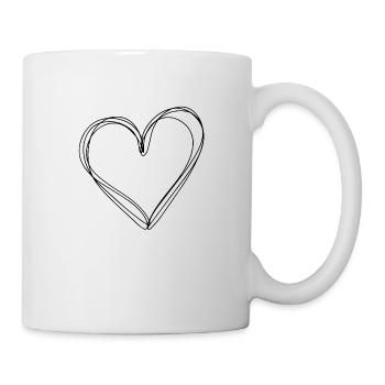 Illustration de coeur - Mug blanc - blanc - Droite