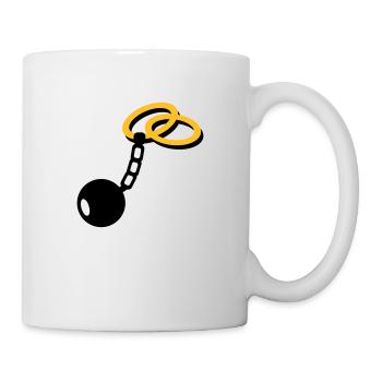 Mariage Bagues - Mug blanc - blanc - Droite