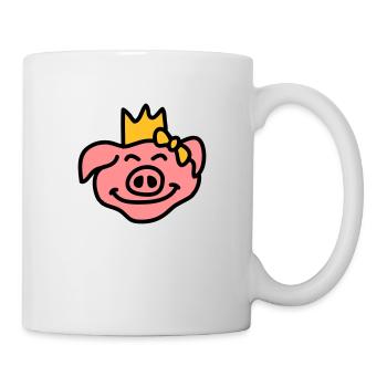 Pricess Pig Head - Mug - white - Right