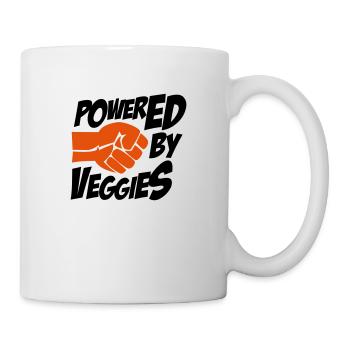 powered by veggies - Tasse - Weiß - Rechts