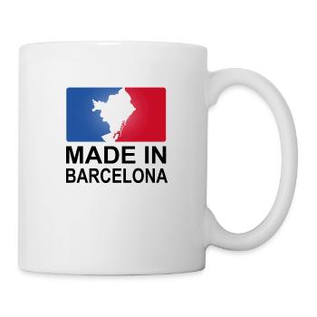 sportliches Logo Made in Barcelona - Tasse - Weiß - Rechts