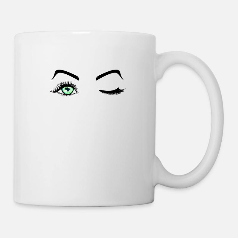 Beauty Eyes Eyelashes - Tasse - Weiß