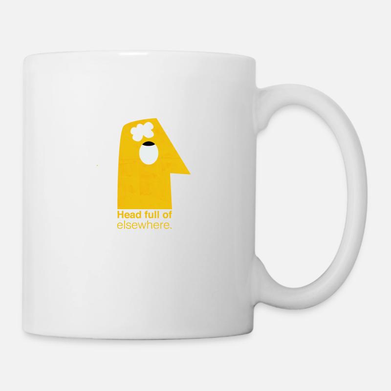 Im Geist ganz woanders | Head full of elsewhere - Tasse - Weiß