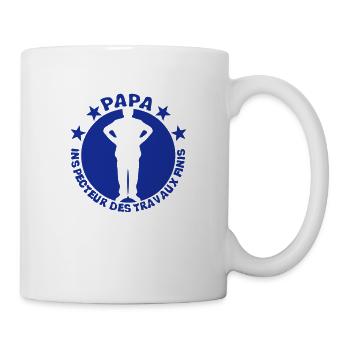 Dad inspector finished work man logo - Mug - white - Right
