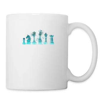 Schach Spiel Schachmatt Geschenk · Schachfiguren - Tasse - Weiß - Rechts