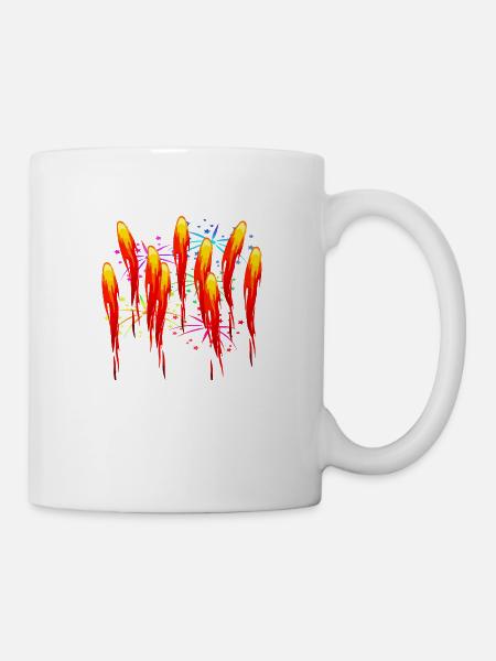 Fire fireworks fireworks - Mug - white