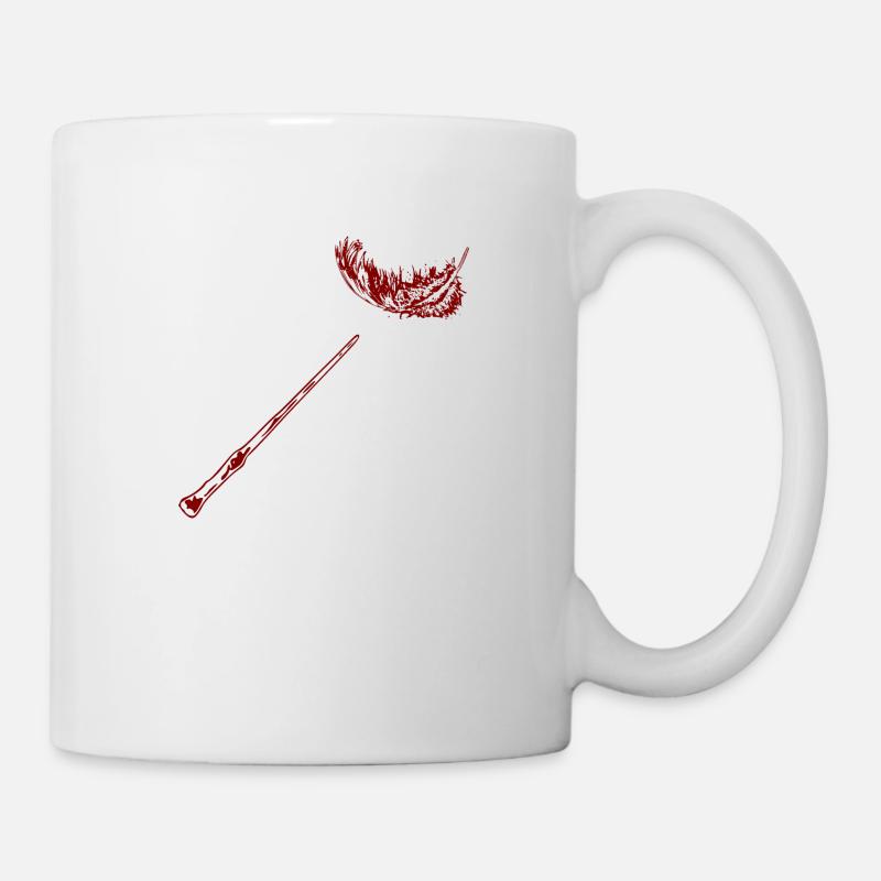 leviosa feder rot - Tasse - Weiß