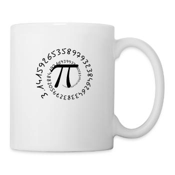 Pi - mathématiques - Mug blanc - blanc - Droite
