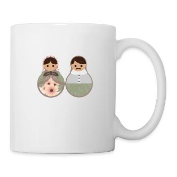 Russie Couple amoureux Matroschka poupées cadeau - Mug blanc - blanc - Droite