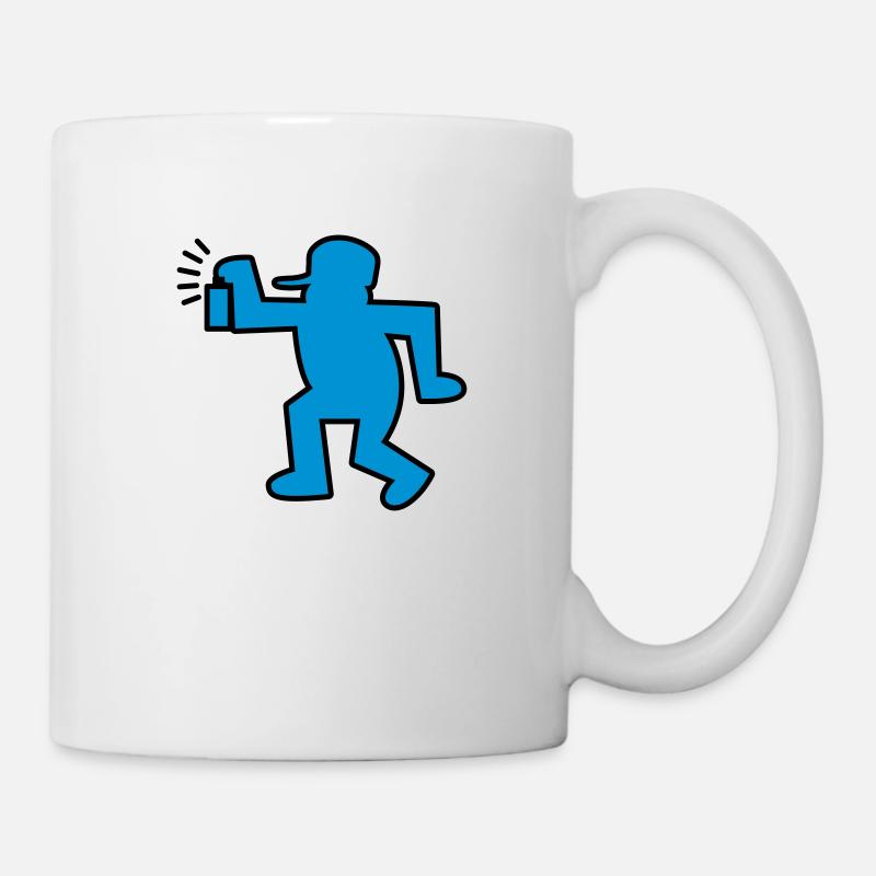 Graffiti-Mann - Tasse - Weiß