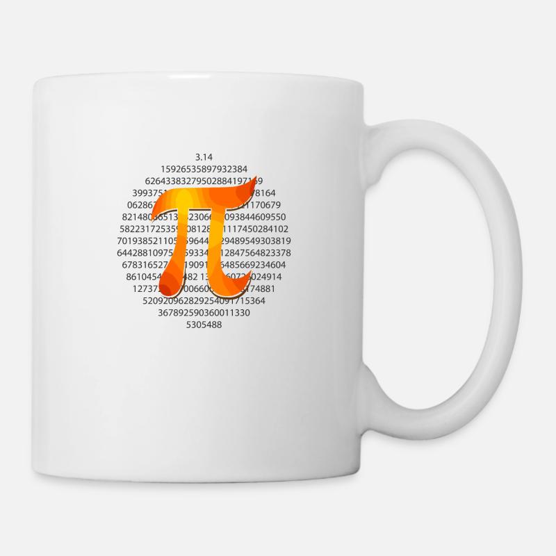 Math Symbols Pi Cercle π 3.14 - Idée cadeau - Mug blanc - blanc