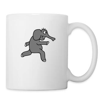 Happy Elephant - Mug blanc - blanc - Droite