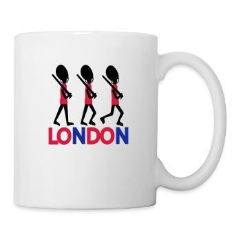LONDON Text Königin Wache - Tasse - Weiß - Rechts
