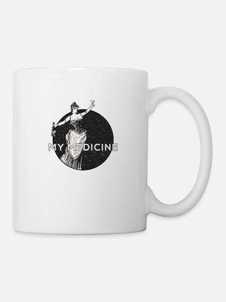 Meine Medizin - Alkohol - Tasse - Weiß