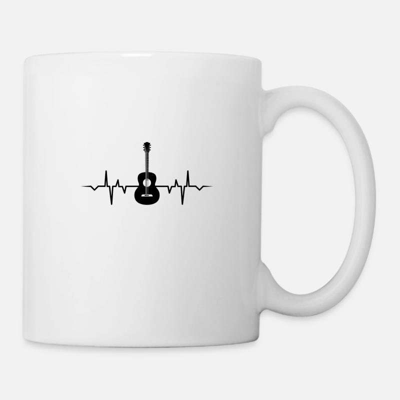 CŒUR DE GUITARE - Mug blanc - blanc