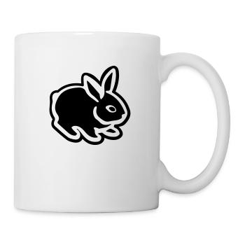 Cute Bunny Rabbit 08 - Tasse - Weiß - Rechts