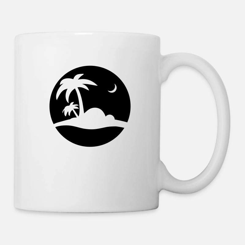 plage motif - Mug blanc - blanc