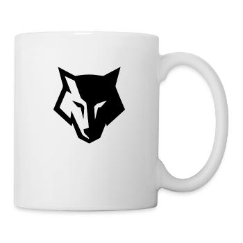 Loup noir et blanc - Mug blanc - blanc - Droite