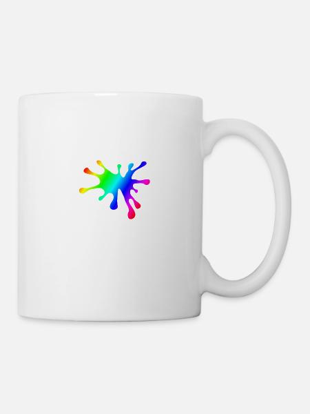 Des taches de peinture | Couleur peintre Idée de cadeau - Mug blanc - blanc