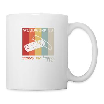 Wood Power Heureux Homme à tout faire cadeau Treehouse - Mug blanc - blanc - Droite