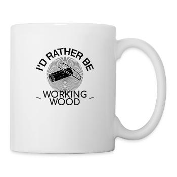 Travail du bois je ferais plutôt cadeau de scie circulaire - Mug blanc - blanc - Droite