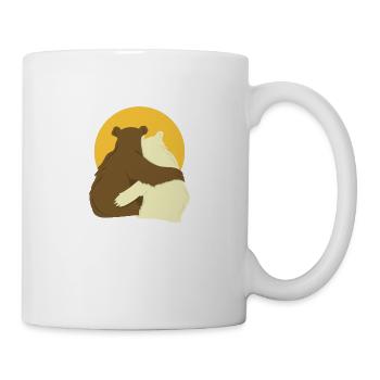 Ours chère maman papa ours - Mug blanc - blanc - Droite