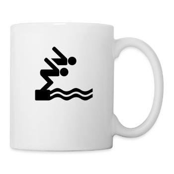Schwimmen - Tasse - Weiß - Rechts
