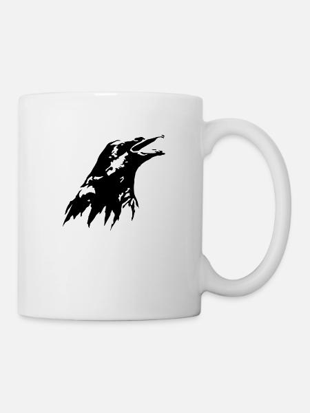 Rabe - Tasse - Weiß