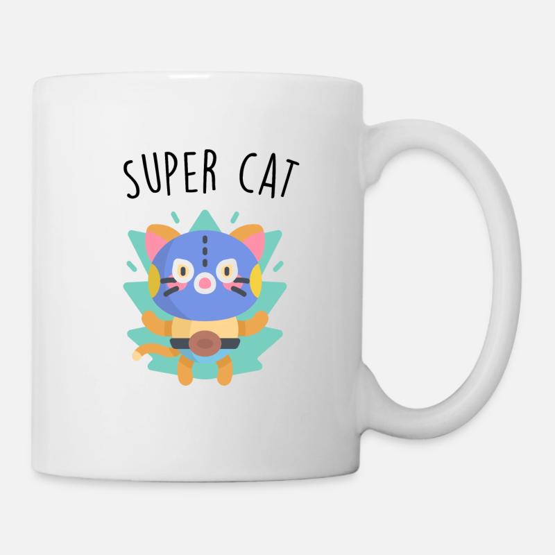 Chat botté, chat, chaton, cadeau pour enfants, chat - Mug blanc - blanc