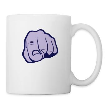 main doigt hand finger montre pointe 230 - Mug blanc - blanc - Droite