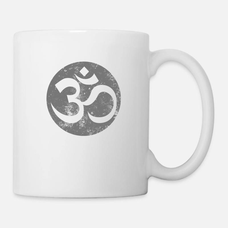 Symbole de yoga Om - Mug blanc - blanc