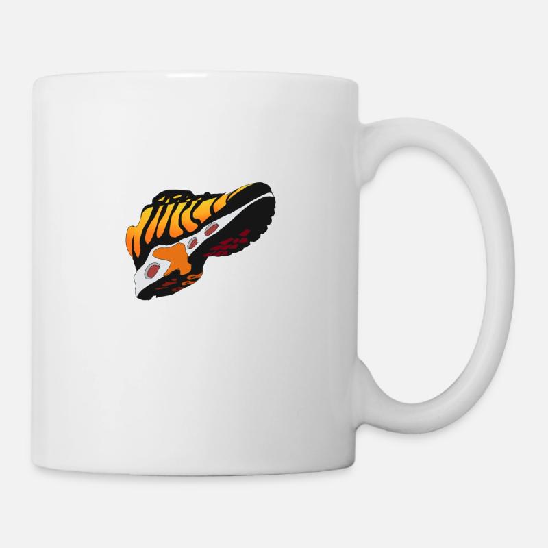 Graphique d'image de conception de sneakers orange sneaker - Mug blanc - blanc