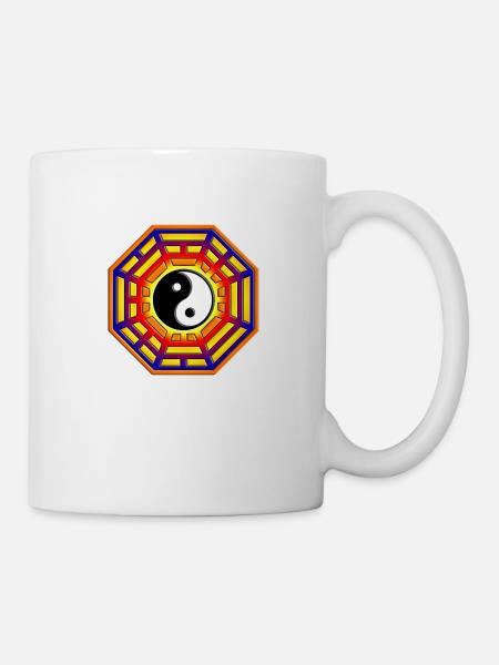 Bagua, Pakua,Yin Yang, Chi, Feng Shui, Martial Art - Mug - white