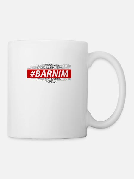 Hashtag Barnim: Alle Orte in einem Shirt! - Tasse - Weiß