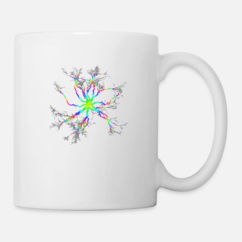 Lightning thunderstorm psychedelic psy goa trance - Mug - white