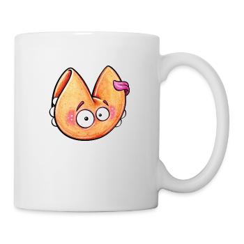 fortune cookie monster with tongue - Tasse - Weiß - Rechts
