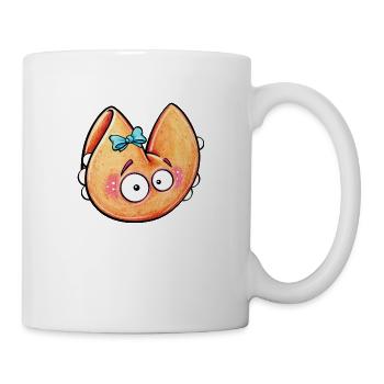 fortune cookie monster with bow - Tasse - Weiß - Rechts
