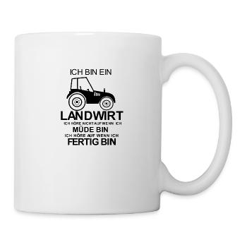 Chemise fermier pour les vrais agriculteurs - Mug blanc - blanc - Droite