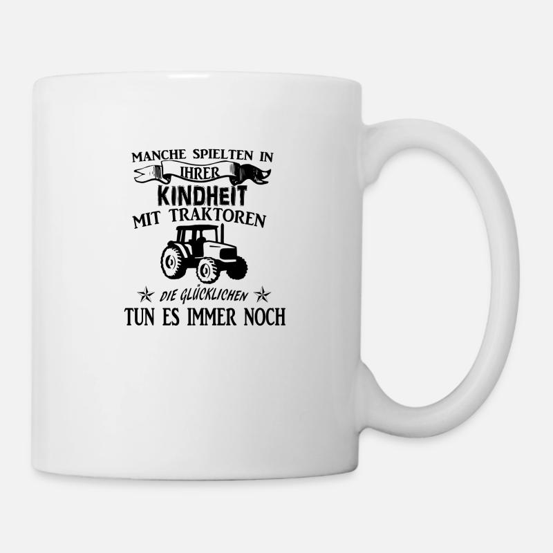 Farmer farmer tractor saying gift idea - Mug - white